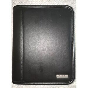 Vtg Franklin Covey Compact System 6 Ring Binder Black NWOT Undated Inserts